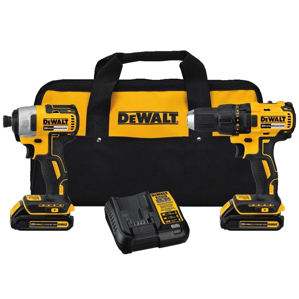 DEWALT DCK277C2 20V MAX Compact Brushless Drill and Impact Combo Kit 1 DEWALT DCK277C2 20V MAX Compact Brushless Drill and Impact Combo Kit