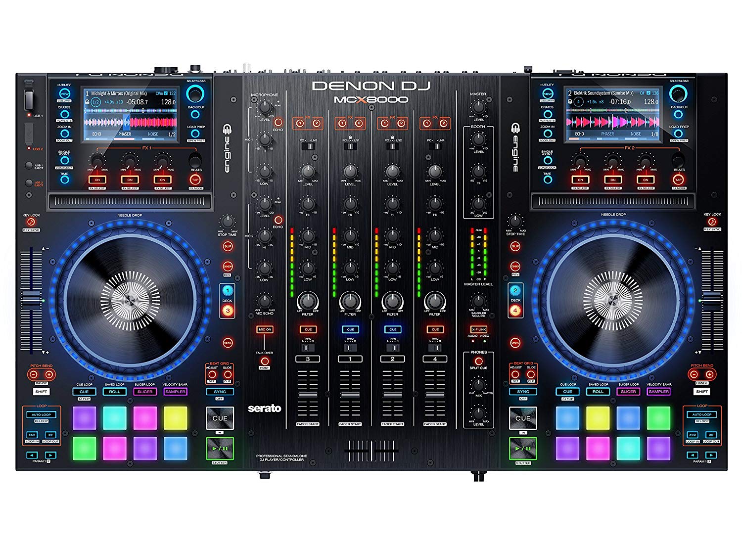Denon DJ MCX8000 | Standalone DJ Player and Serato 4-Channel DJ Controller 1 Denon DJ MCX8000 | Standalone DJ Player and Serato 4-Channel DJ Controller