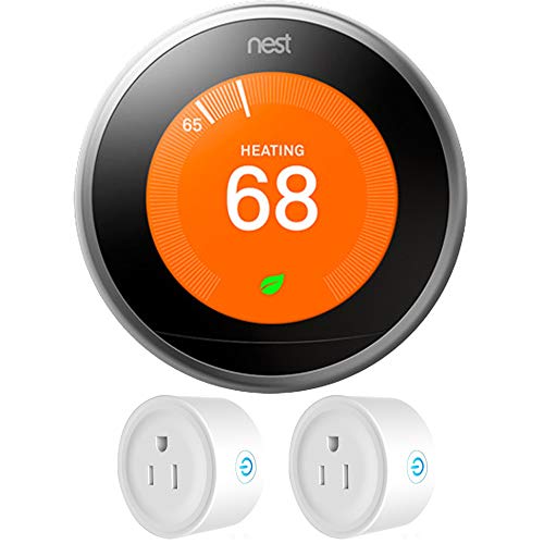 Nest (T3007ES) Learning Thermostat, Easy Temperature Control for Every Room in Your House, Stainless Steel 1 Nest (T3007ES) Learning Thermostat, Easy Temperature Control for Every Room in Your House, Stainless Steel