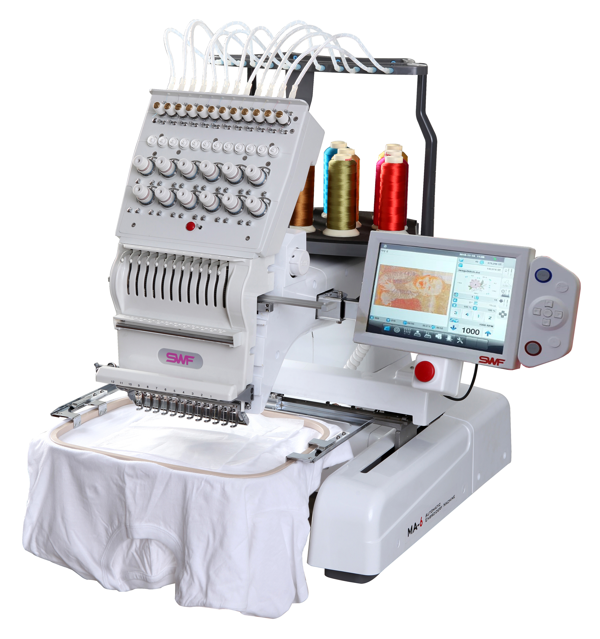 S W F MAS 12-Needle Embroidery Machine 1 S W F MAS 12-Needle Embroidery Machine
